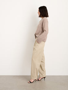 Women | Keaton Double Pleat Pant | Twill Putty