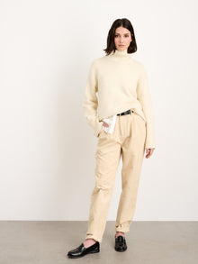 Women | Boy Pant | Corduroy Almond Milk