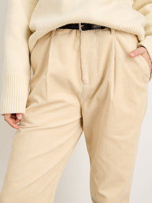 Women | Boy Pant | Corduroy Almond Milk
