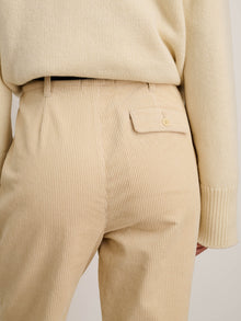 Women | Boy Pant | Corduroy Almond Milk