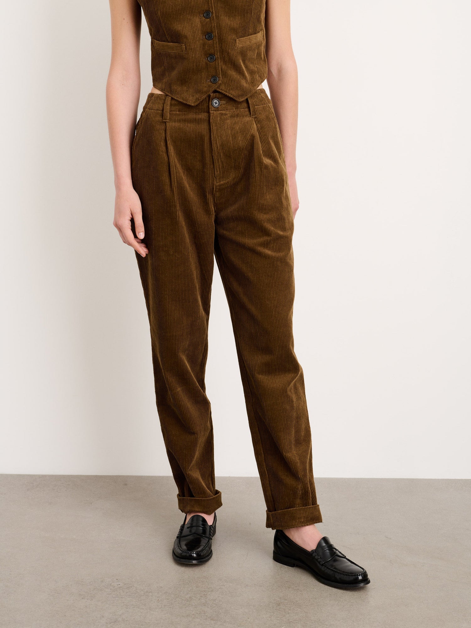 Women | Boy Pant | Corduroy Saddle