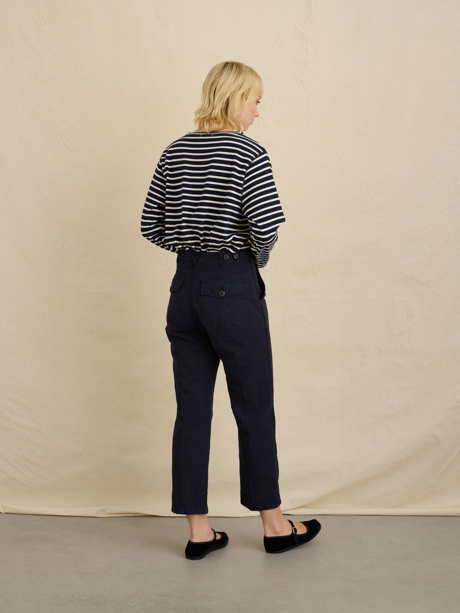 Women | Neil Utility Straight Leg Pant | Washed Navy