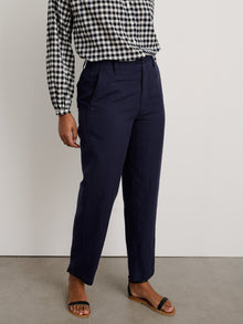 Women | Mia Pant | Drapey Twill Dark Navy