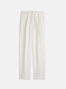 Women | Double Pleat Pant | Twill Ecru