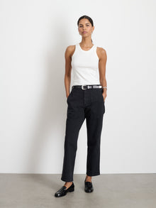 Women | Neil Pant | Herringbone Washed Black