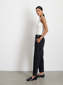 Women | Neil Pant | Herringbone Washed Black