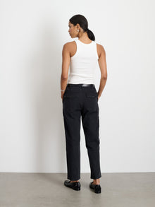 Women | Neil Pant | Herringbone Washed Black