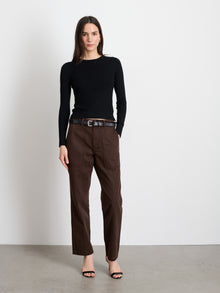 Women | Neil Pant | Herringbone Espresso