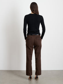 Women | Neil Pant | Herringbone Espresso