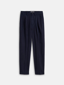 Women | Keaton Double Pleat Pant | Twill Dark Navy