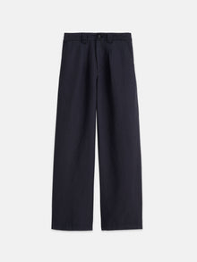 Women | Madeline Pleat Trouser | Twill Washed Black