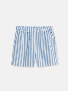 Women | Poolside Shorts | Positano Stripe Blue x Off White