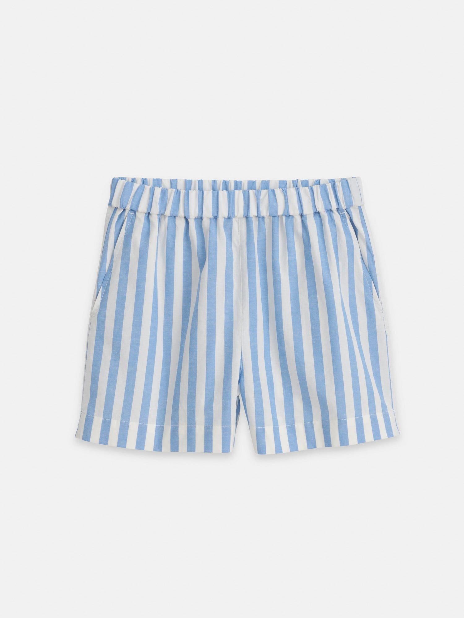 Women | Poolside Shorts | Positano Stripe Blue x Off White