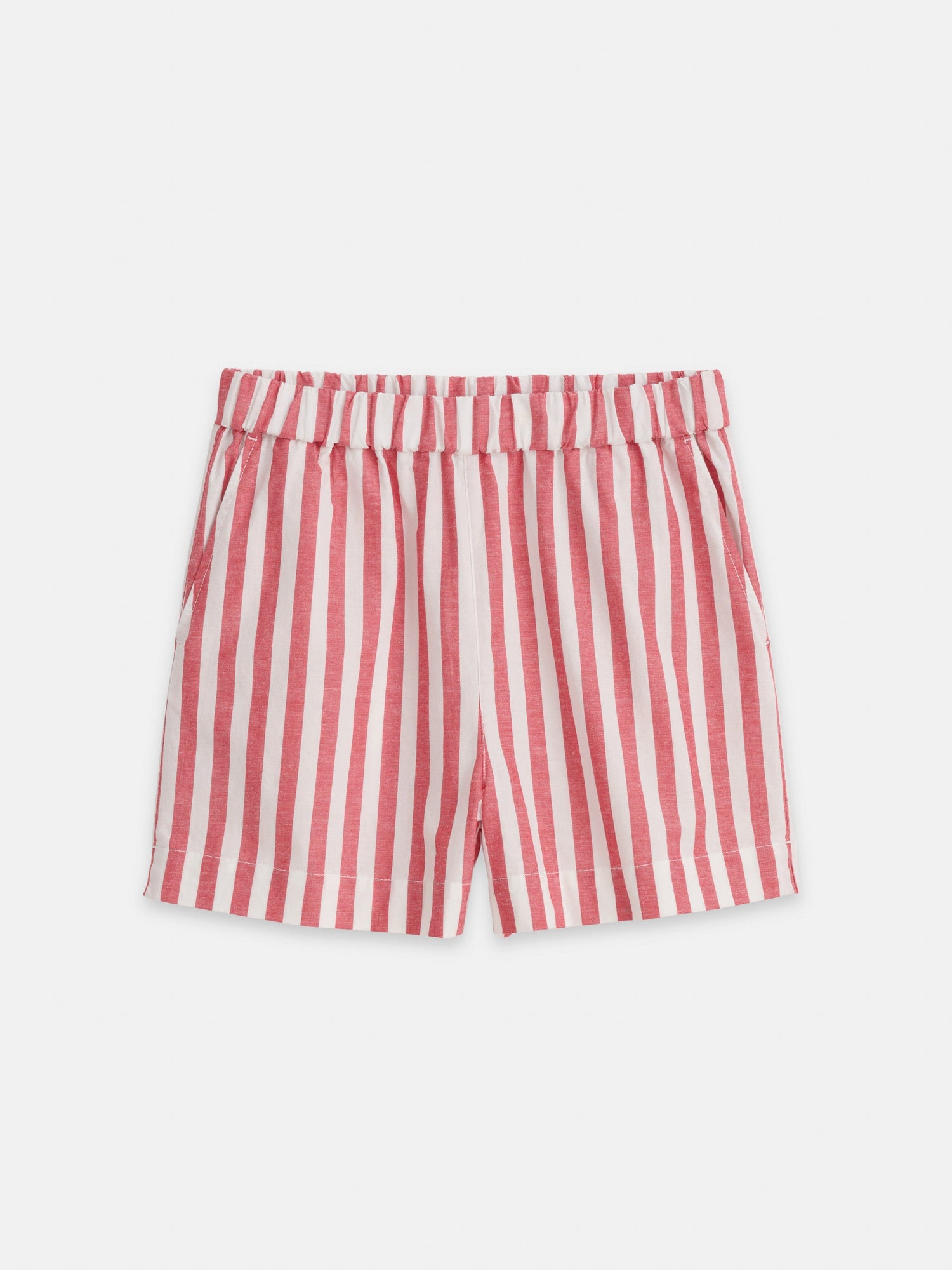 Women | Poolside Shorts | Positano Stripe Red x Off White