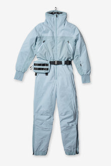 Women's Powder Suit - Blue Fog - flat lay - front