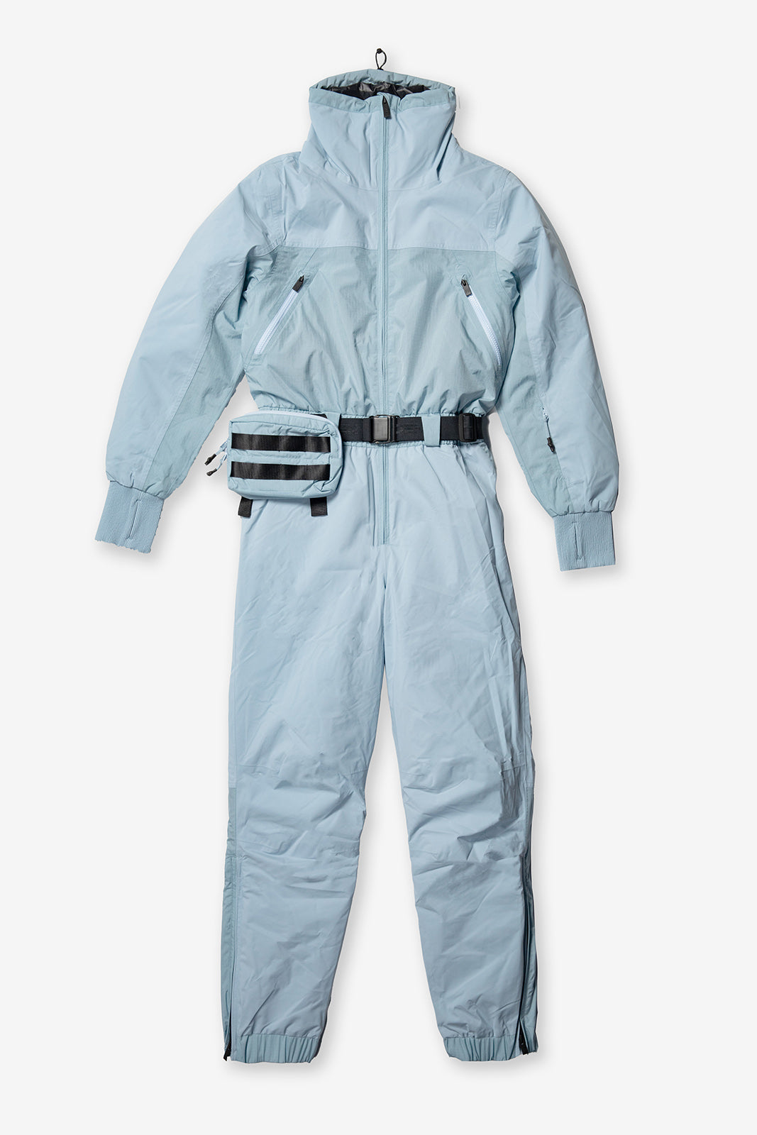 Women's Powder Suit - Blue Fog - flat lay - front