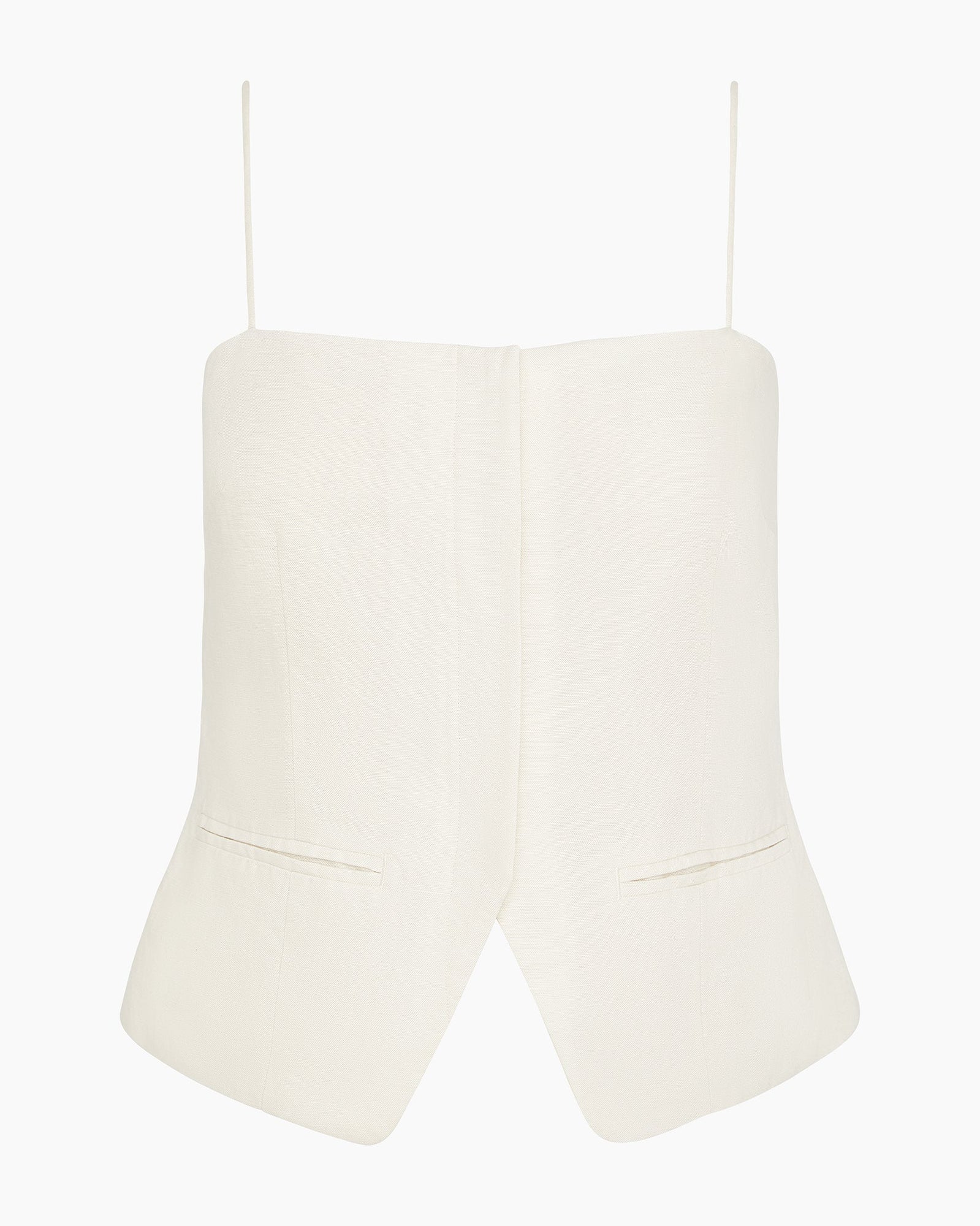 Womens | Air Linen Straight Neck Top | Natural