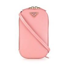 Prada | Pre-Owned Mini Saffiano Crossbody Phone Pouch | Pink