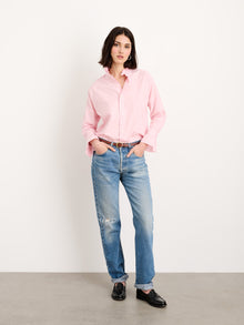 Women | Easy Ruffle Shirt | Cotton Pink