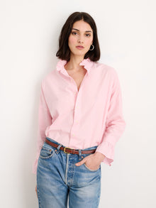 Women | Easy Ruffle Shirt | Cotton Pink