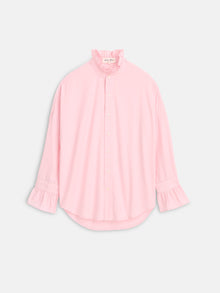 Women | Easy Ruffle Shirt | Cotton Pink