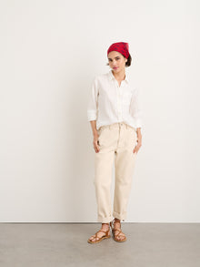 Women | Wyatt Shirt | Linen Hemlock White