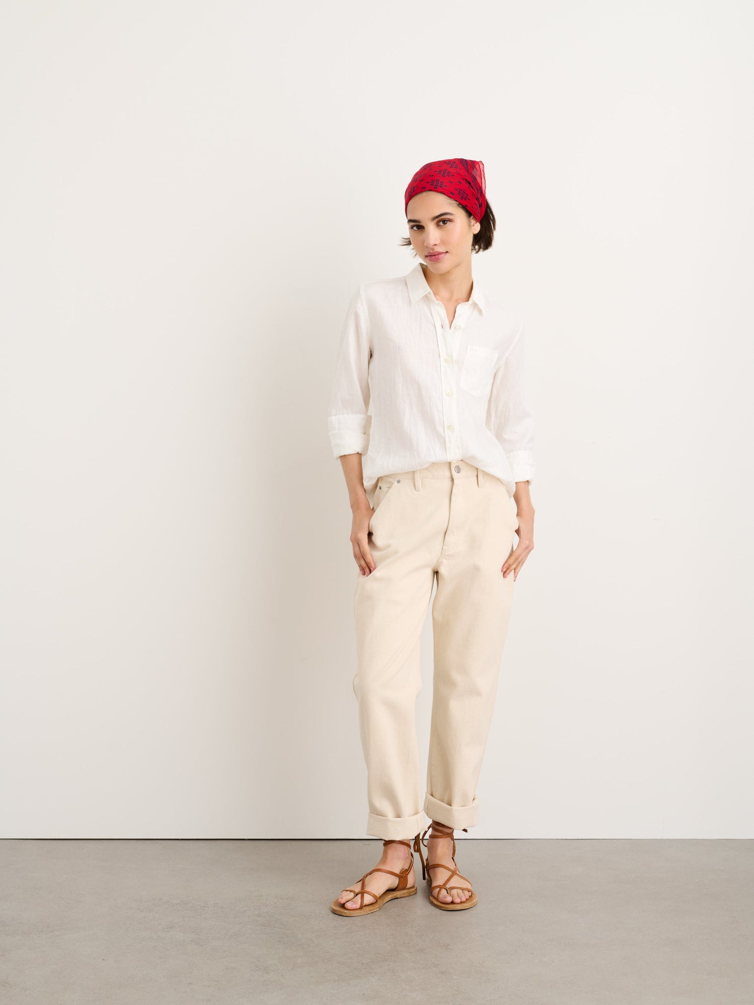 Women | Wyatt Shirt | Linen Hemlock White
