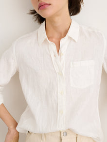 Women | Wyatt Shirt | Linen Hemlock White