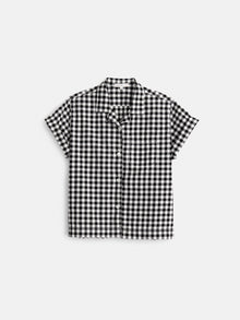 Women | Maddie Camp Shirt | Gingham Black Gingham