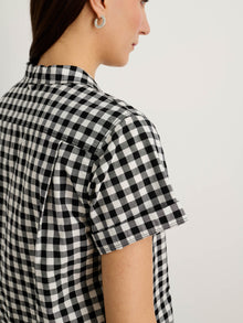 Women | Maddie Camp Shirt | Gingham Black Gingham
