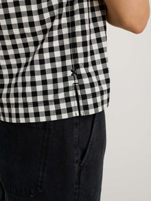 Women | Maddie Camp Shirt | Gingham Black Gingham