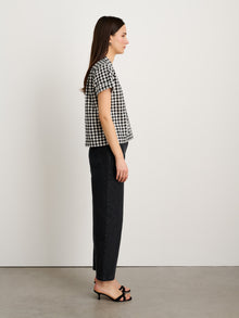 Women | Maddie Camp Shirt | Gingham Black Gingham