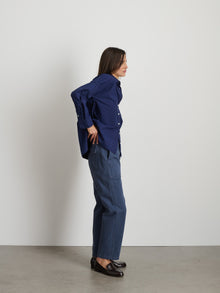 Women | Jo Shirt | Cotton Poplin Bright Navy