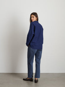 Women | Jo Shirt | Cotton Poplin Bright Navy