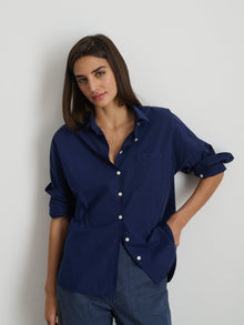 Women | Jo Shirt | Cotton Poplin Bright Navy