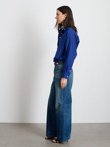 Women | Jo Shirt | Cotton Poplin Cobalt