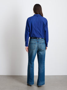 Women | Jo Shirt | Cotton Poplin Cobalt