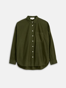 Women | Jo Shirt | Cotton Poplin Pine Needle