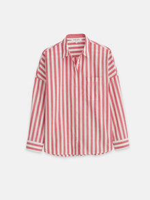 Women | Jo Shirt | Positano Stripe Red x Off White