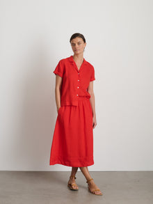 Women | Maddie Skirt | Linen Chili