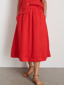 Women | Maddie Skirt | Linen Chili