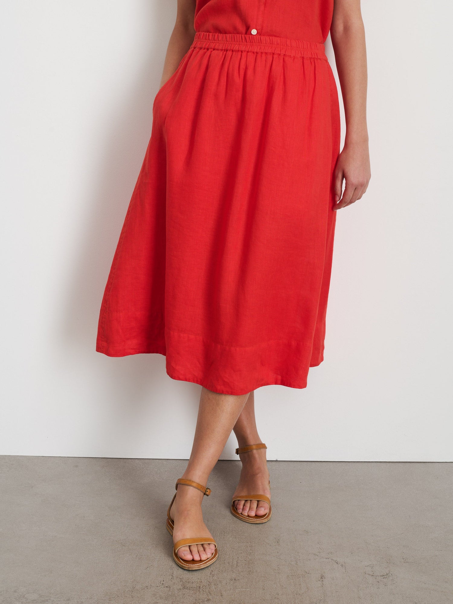 Women | Maddie Skirt | Linen Chili