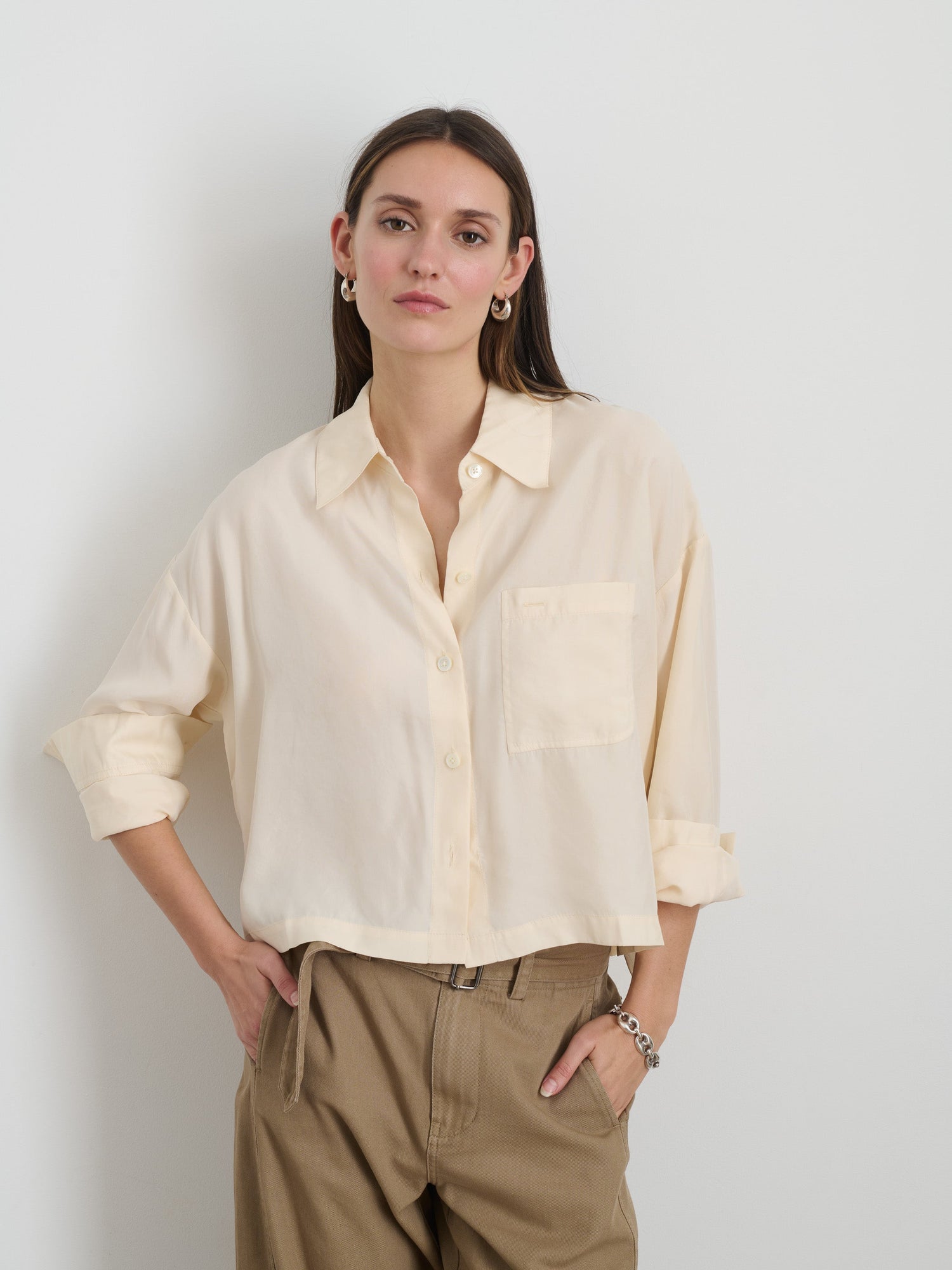 Women | Gemma Top | Cupro Ivory