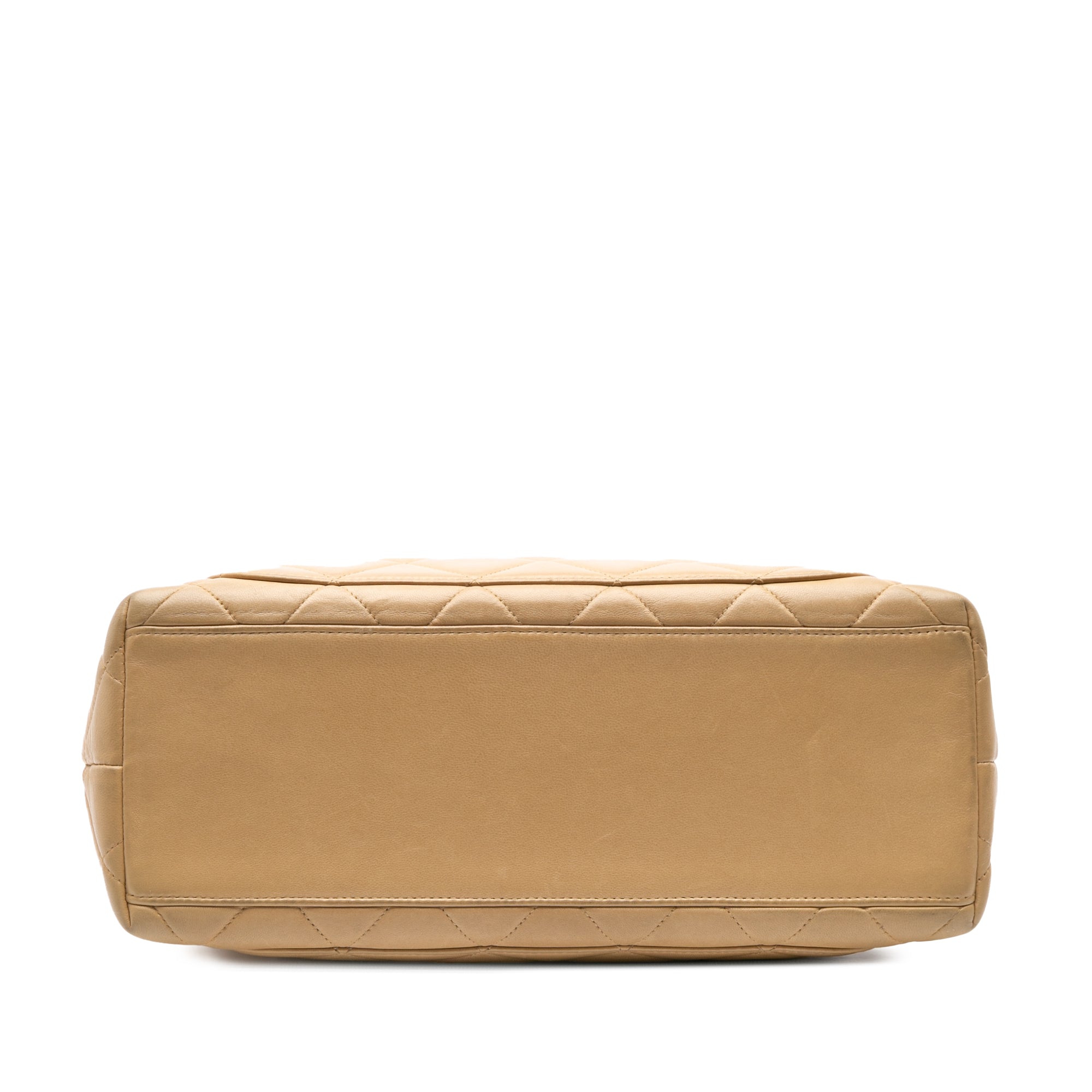 Chanel | Pre-Owned Quilted Lambskin Sun Charm Chain Crossbody | Brown/Beige