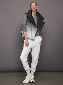 Wesley | Rivington Ribbed Long Sleeve Top | Grey Heather