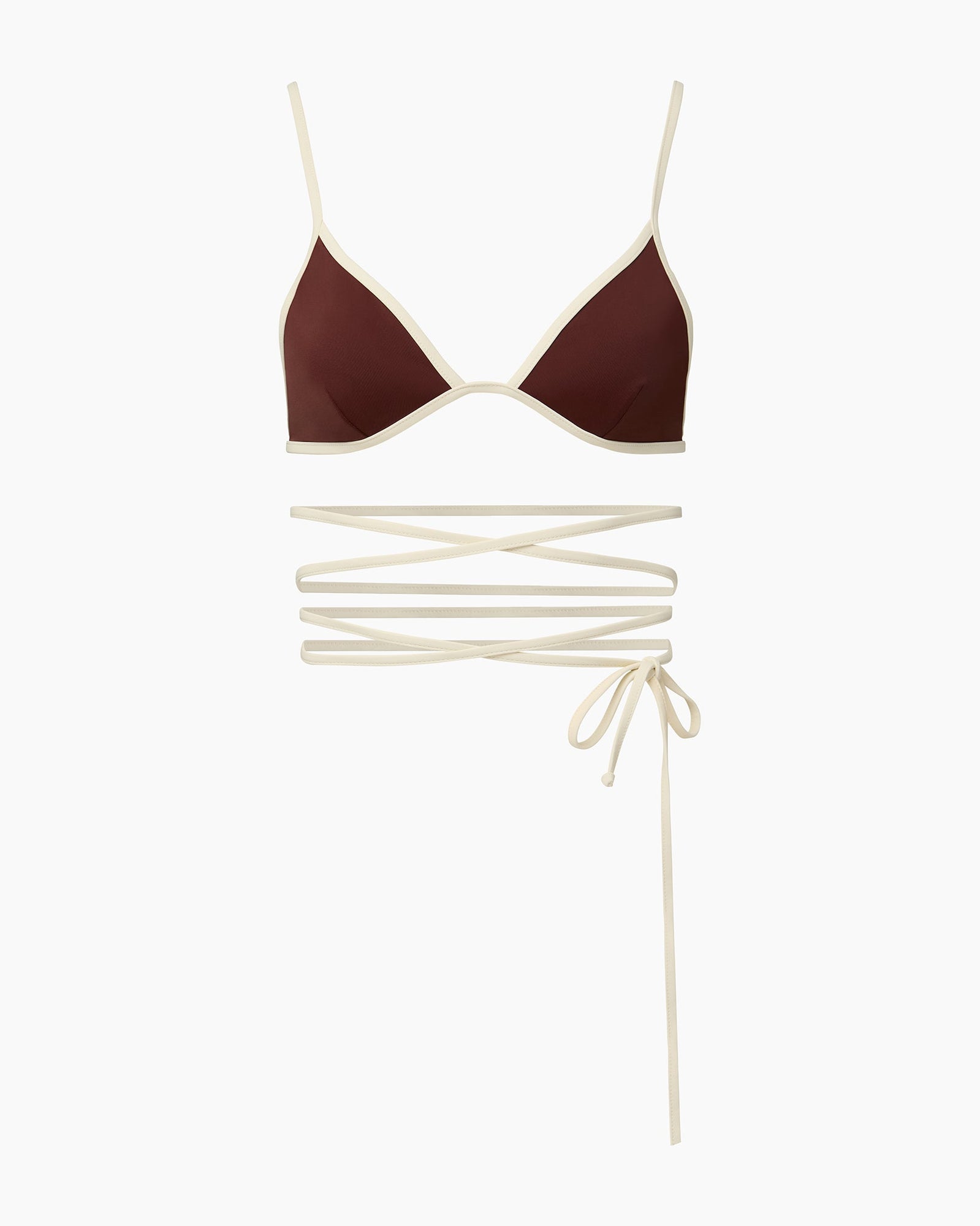 Womens | Soleil Bikini Top | Rum/Egret