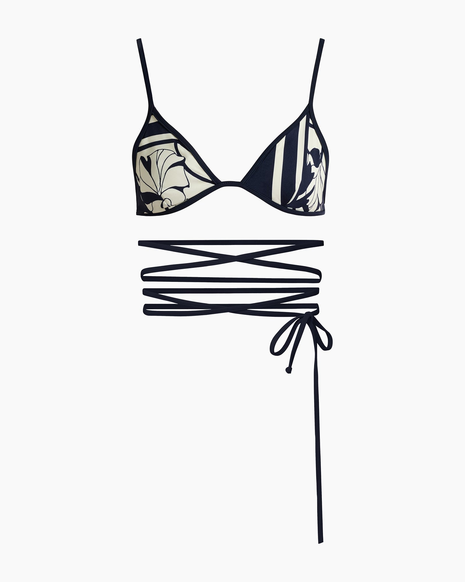 Womens | Soleil Bikini Top | Deep Navy/Egret