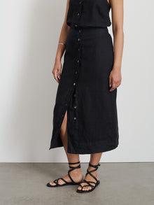 Women | Zoe Skirt | Linen Black