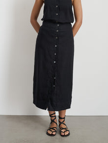 Women | Zoe Skirt | Linen Black