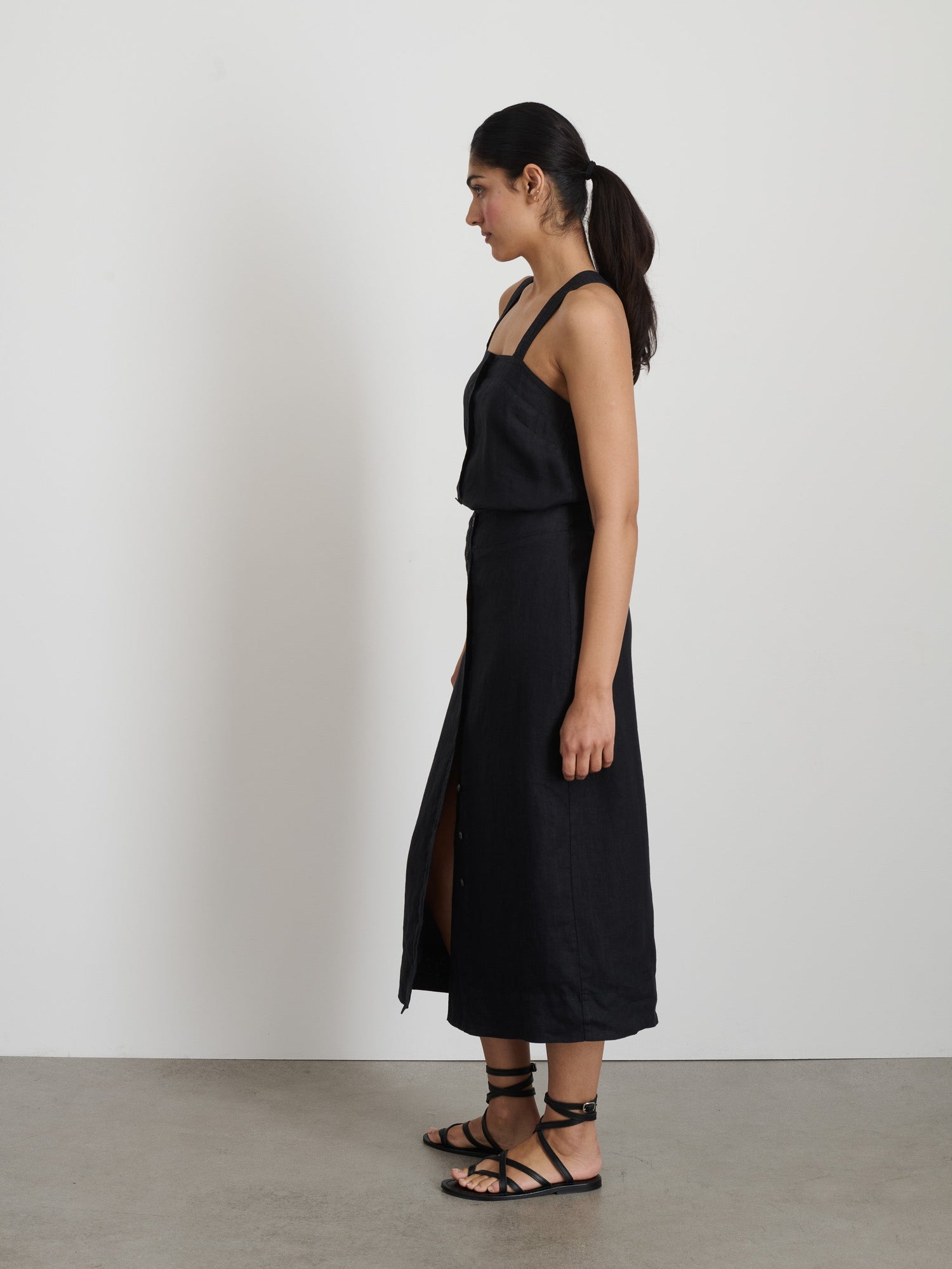 Women | Zoe Skirt | Linen Black